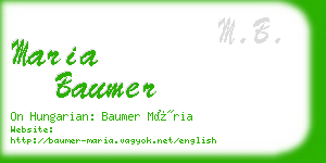 maria baumer business card